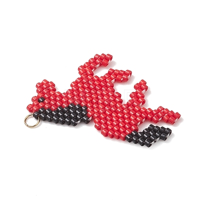 MIYUKI Delica Glass Seed Beaded Pendants PALLOY-MZ01247-01-1