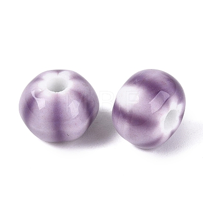 Vintage Handmade Porcelain Beads PORC-Q006-07G-1