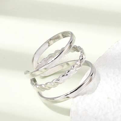 304 Stainless Steel Cuff Open Rings RJEW-P188-02G-P-1