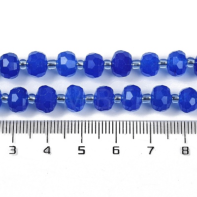 Natural Blue Agate(Dyed & Heated) Beads Strands G-H057-A14-02-1