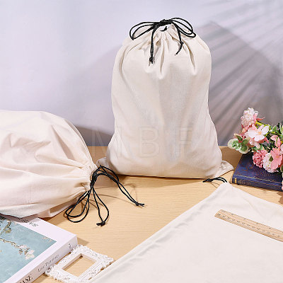 3Pcs 3 Styles Flannel Packing Drawstring Bags ABAG-CO0001-01-1