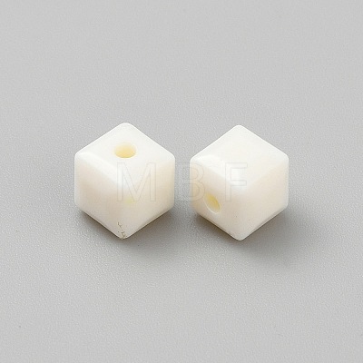 Opaque Acrylic Beads MACR-WH20001-13K-1