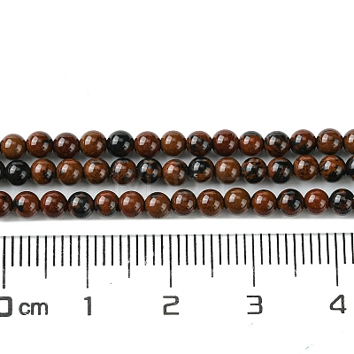 Natural Mahogany Obsidian Beads Strands G-K365-C07-01-1