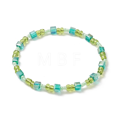 Glass Seed Bead Beaded Bracelets for Women BJEW-JB09285-1