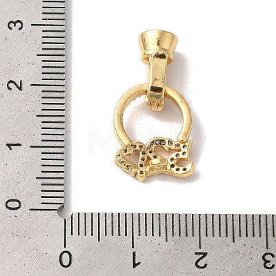 Brass Micro Pave Cubic Zirconia Fold Over Clasps KK-B098-01G-1