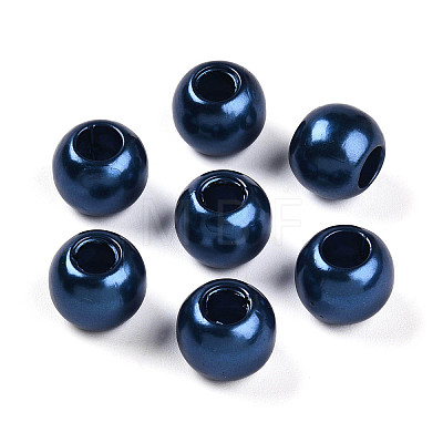 ABS Plastic Imitation Pearl European Beads MACR-R530-12mm-A65-1