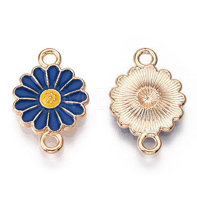 Zinc Alloy Enamel Sunflower Connector Charms ENAM-E011-01KCG-08-1