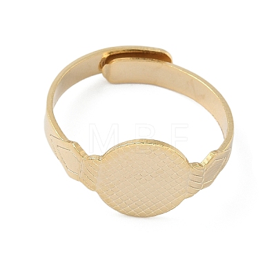 Adjustable Brass Pad Ring Setting KK-K414-06G-1