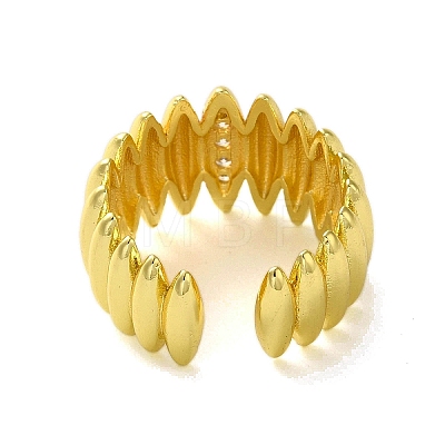 Brass with Cubic Zirconia Rings RJEW-B057-01G-01-1