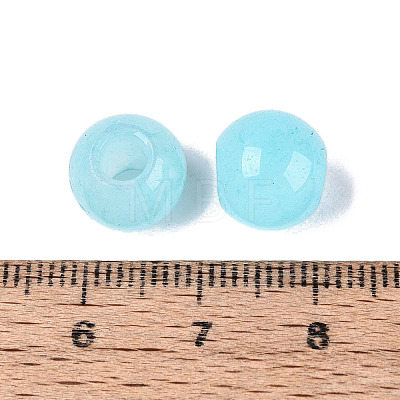 Natural White Jade European Beads G-Q607-01A-03-1