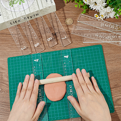 10Pcs 5 Style Acrylic Clay Depth Guides TOOL-WH0159-40-1