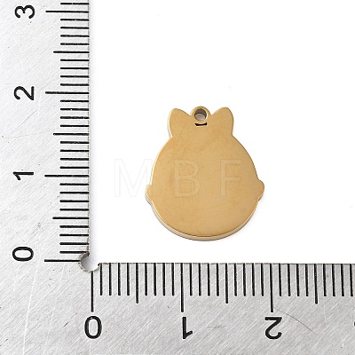304 Stainless Steel Enamel Pendants STAS-K312-07D-G-1