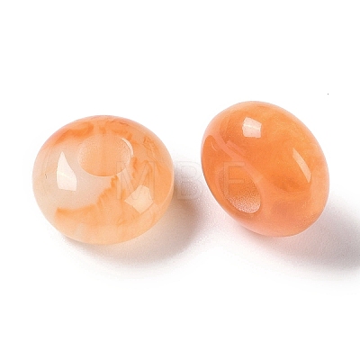 Two Tone Resin European Beads RESI-F055-09B-1