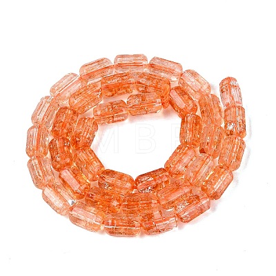 Crackle Transparent Glass Beads Strands GLAA-N068-05A-09-1