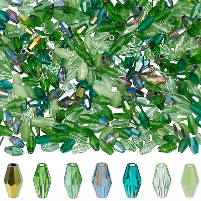 400Pcs 2 Bags Electroplate Glass Beads GLAA-SC0003-36A-1