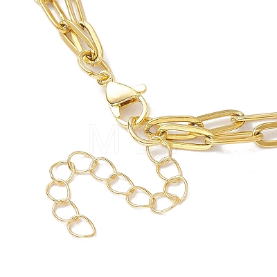 304 Stainless Steel Paperclip Chain Necklaces NJEW-JN04731-1