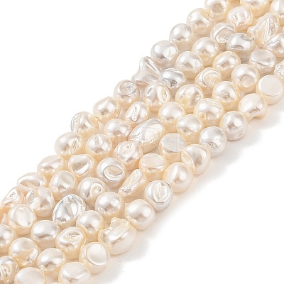 Electroplated Shell Pearl Beads Strands BSHE-C006-01C-1
