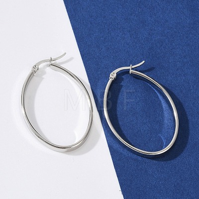 Non-Tarnish 304 Stainless Steel Hoop Earrings EJEW-L232-003A-P-1