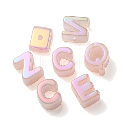 Opaque Rainbow Iridescent Acrylic Beads OACR-P010-23G-1