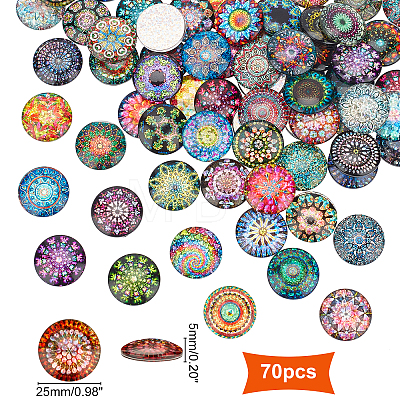 Glass Cabochons GLAA-WH0022-64B-1