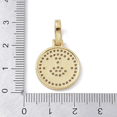 Brass Micro Pave Cubic Zirconia Pendants ZIRC-NH0001-01G-01-1