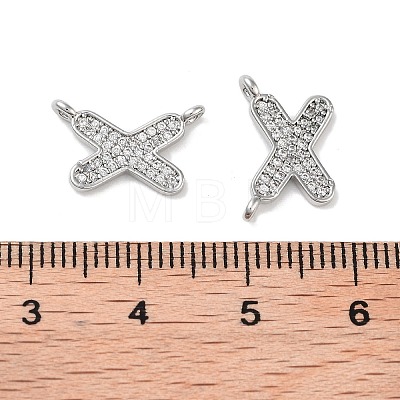 Brass Micro Pave Cubic Zirconia Charms KK-B102-07P-1