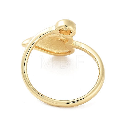 Rack Plating Brass Open Cuff Rings RJEW-M168-08G-1