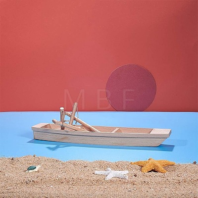 Unfinished Wooden Boat DIY-WH0051-73-1