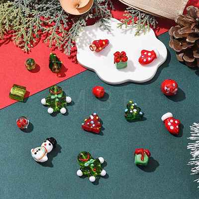 26Pcs 13 Styles Handmade Lampwork Beads LAMP-FS0001-75-1