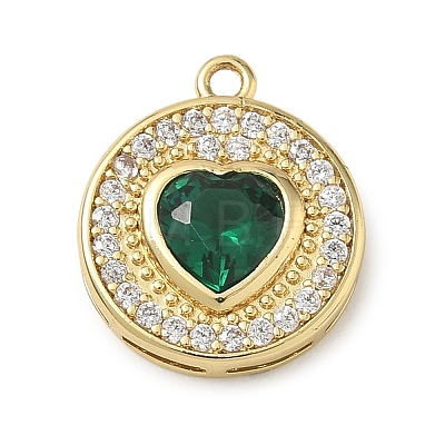 Brass Micro Pave Cubic Zirconia Pendants KK-CBA74BF-12G-01C-1