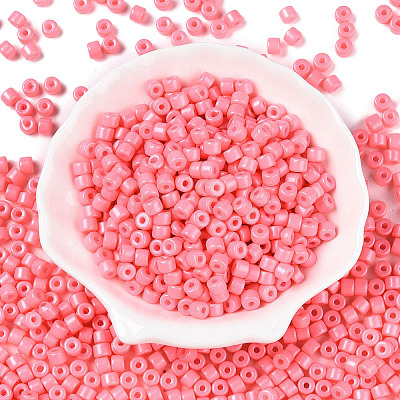 Opaque Baking Paint Glass Seed Beads SEED-T008-02H-1