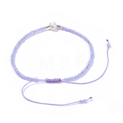 Adjustable Nylon Thread Braided Beads Bracelets BJEW-JB04375-02-1
