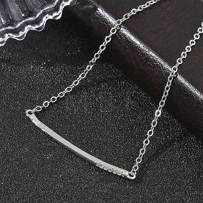 Brass Micro Pave Clear Cubic Zirconia Link Bracelets BJEW-E114-01B-P-1