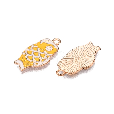 Light Gold Plated Alloy Enamel Pendants PALLOY-N176-27B-RS-1