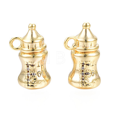 Brass Micro Pave Cubic Zirconia Charms KK-N231-238-1