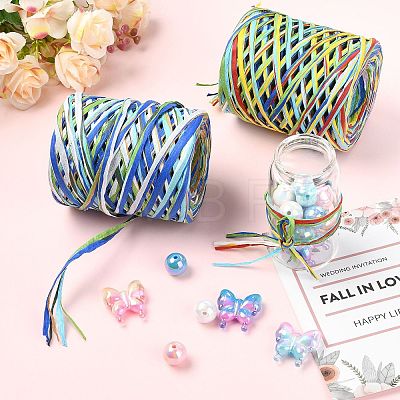 2 Rolls 2 Styles Raffia Ribbon OCOR-CJ0004-09-1