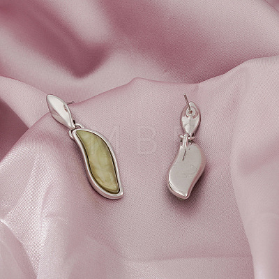 Leaf Alloy Enamel Pendant Necklaces & Stud Dangle Earrings Sets WG0AB14-01-1