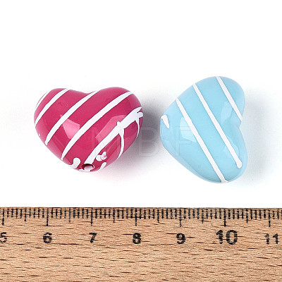 Opaque Acrylic Enamel Beads SACR-T018-17M-1