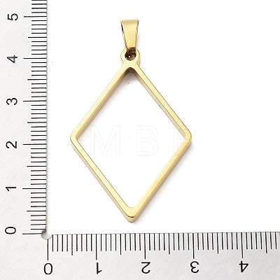 304 Stainless Steel Open Back Bezel Pendants STAS-Z091-05G-01-1