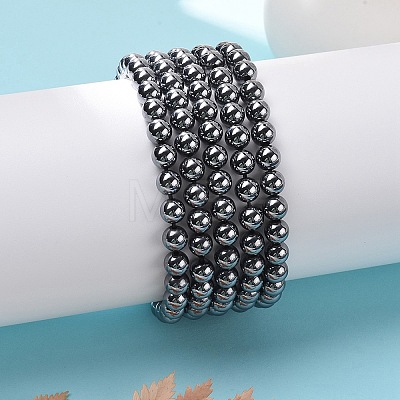 Terahertz Stone Beads Stretch Bracelets BJEW-L666-01E-1