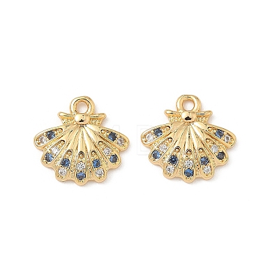 Brass Micro Pave Cubic Zirconia Charms X-KK-C099-01J-G-1