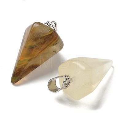 Watermelon Stone Glass Pendants G-B127-13P-03-1