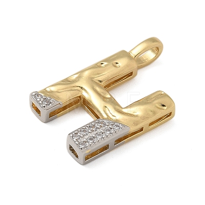 Brass Micro Pave Cubic Zirconia Pendants KK-B126-02G-H-1