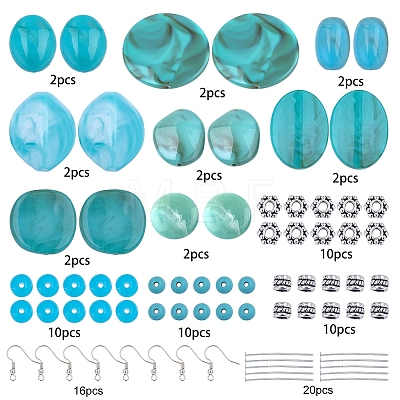 DIY Imitation Gemstone Style Earring Making Kits DIY-SC0012-11-1