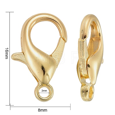 Zinc Alloy Lobster Claw Clasps LS-X-E106-G-1