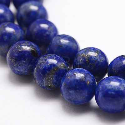 Natural Lapis Lazuli Bead Strands G-G953-01-10mm-1