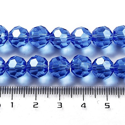 Electroplate Transparent Glass Beads Strands EGLA-A035-T10mm-A14-1