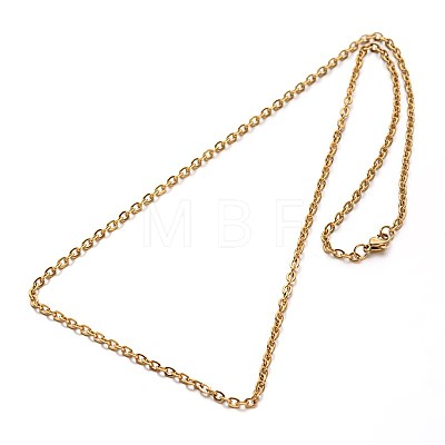 304 Stainless Steel Cable Chains Necklaces NJEW-O058-12G-1