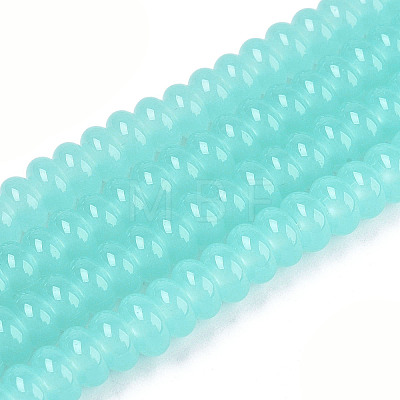 Imitation Jade Glass Beads Strands X-GLAA-T025-6mm-06B-1