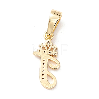 Eco-Friendly Brass Micro Pave Cubic Zirconia Pendants KK-K265-01G-T-1